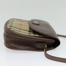 Burberrys Nova Check Shoulder Bag Canvas Beige Gold Auth 124096-4
