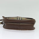 Burberrys Nova Check Shoulder Bag Canvas Beige Gold Auth 124096-5