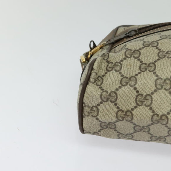 GUCCI GG Supreme Web Sherry Line Shoulder Bag PVC Beige 24 02 005 Auth 124097