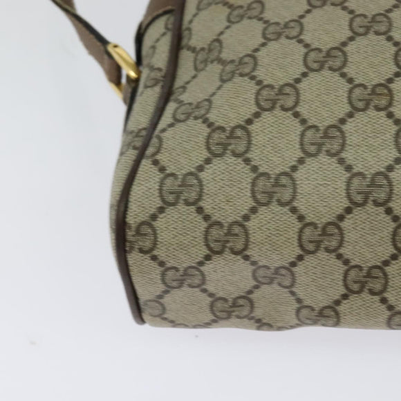 GUCCI GG Supreme Web Sherry Line Shoulder Bag PVC Beige 24 02 005 Auth 124097