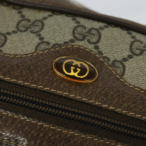 GUCCI GG Supreme Web Sherry Line Shoulder Bag PVC Beige 24 02 005 Auth 124097