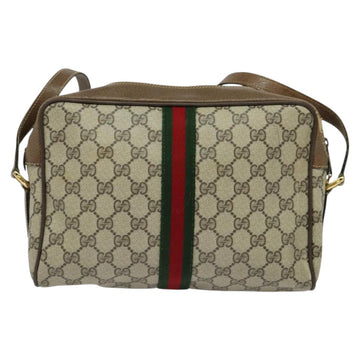 GUCCI GG Supreme Web Sherry Line Shoulder Bag PVC Beige 24 02 005 Auth 124097 - 0