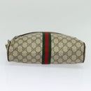 GUCCI GG Supreme Web Sherry Line Shoulder Bag PVC Beige 24 02 005 Auth 124097-5