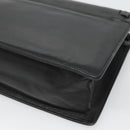 LOEWE Anagram Clutch Bag Leather Black Gold Auth 124098-15