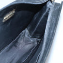 LOEWE Anagram Clutch Bag Leather Black Gold Auth 124098-11