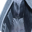 LOEWE Anagram Clutch Bag Leather Black Gold Auth 124098-17