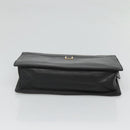 LOEWE Anagram Clutch Bag Leather Black Gold Auth 124098-6