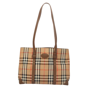 BURBERRY Nova Check Tote Bag Canvas Beige Auth 124112 - 0