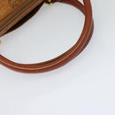 MCM Logogram Vicetos Hand Bag PVC Leather Brown Gold Auth 124114-7