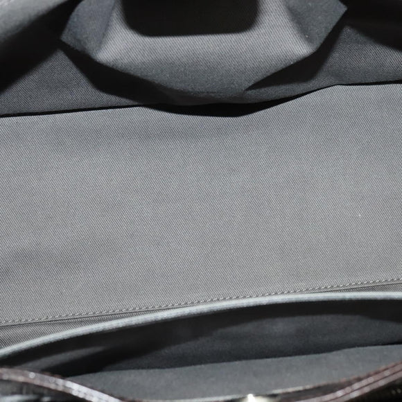 CHANEL Matelasse COCO Mark Hand Bag Patent leather Dark Brown CC Auth 124127