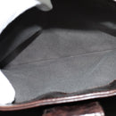 CHANEL Matelasse COCO Mark Hand Bag Patent leather Dark Brown CC Auth 124127-20