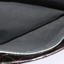 CHANEL Matelasse COCO Mark Hand Bag Patent leather Dark Brown CC Auth 124127-23