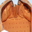 MCM Logogram Vicetos Boston Bag PVC Leather Brown Gold Auth 124167-19