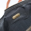 FENDI Pecan Canvas Shoulder Bag PVC Brown Black gold Auth 124174-17