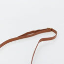 FENDI Pecan Canvas Shoulder Bag PVC Brown Black gold Auth 124174-8
