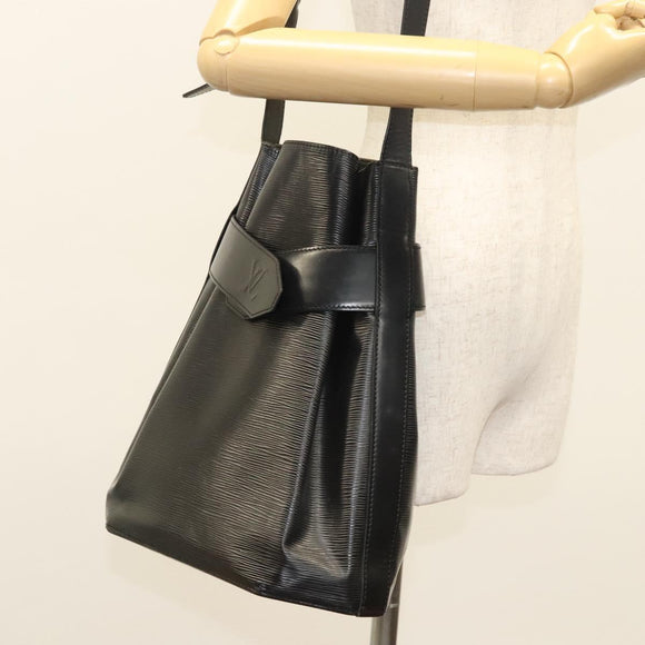 LOUIS VUITTON Epi Sac Depaule GM Shoulder Bag Black M80155 LV Auth 124212