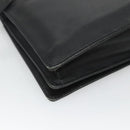 LOEWE Anagram Clutch Bag Leather Black Gold Auth 124222-16