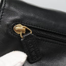 LOEWE Anagram Clutch Bag Leather Black Gold Auth 124222-8