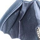 LOEWE Anagram Clutch Bag Leather Black Gold Auth 124222-18