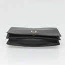 LOEWE Anagram Clutch Bag Leather Black Gold Auth 124222-6