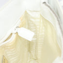 PRADA Shoulder Bag Patent leather White Auth 124227-19