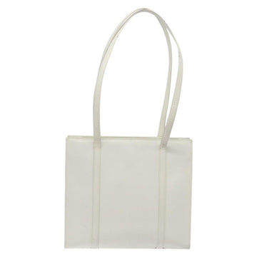 PRADA Shoulder Bag Patent leather White Auth 124227 - 0