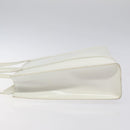 PRADA Shoulder Bag Patent leather White Auth 124227-4