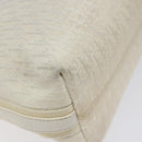 Christian Dior Trotter Canvas Shoulder Bag White Silver Auth 124231-15