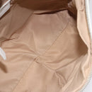 Christian Dior Trotter Canvas Shoulder Bag White Silver Auth 124231-10