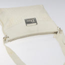 Christian Dior Trotter Canvas Shoulder Bag White Silver Auth 124231-6