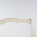 Christian Dior Trotter Canvas Shoulder Bag White Silver Auth 124231-14