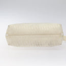 Christian Dior Trotter Canvas Shoulder Bag White Silver Auth 124231-5