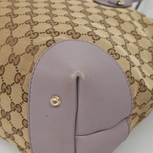 GUCCI GG Canvas Tote Bag Beige gold 269956 Auth 124245