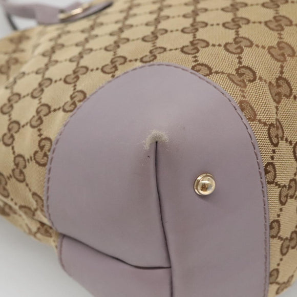 GUCCI GG Canvas Tote Bag Beige gold 269956 Auth 124245