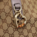 GUCCI GG Canvas Tote Bag Beige gold 269956 Auth 124245-10