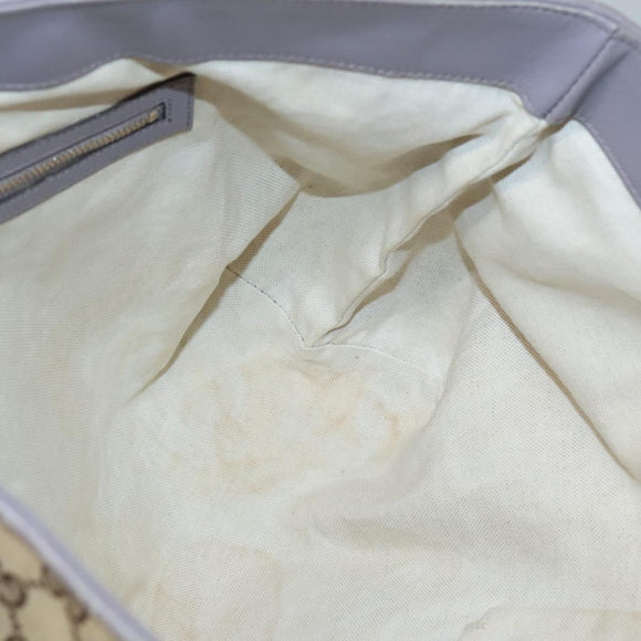 GUCCI GG Canvas Tote Bag Beige gold 269956 Auth 124245