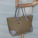 GUCCI GG Canvas Tote Bag Beige gold 269956 Auth 124245-21