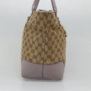 GUCCI GG Canvas Tote Bag Beige gold 269956 Auth 124245-3