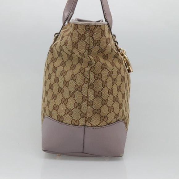GUCCI GG Canvas Tote Bag Beige gold 269956 Auth 124245