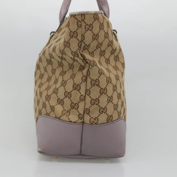 GUCCI GG Canvas Tote Bag Beige gold 269956 Auth 124245