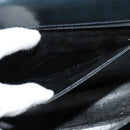 Salvatore Ferragamo Gancini Hand Bag Embossing 2way Navy Gold Auth 124251-21