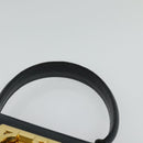 Salvatore Ferragamo Gancini Hand Bag Embossing 2way Navy Gold Auth 124251-8