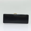 Salvatore Ferragamo Gancini Hand Bag Embossing 2way Navy Gold Auth 124251-5