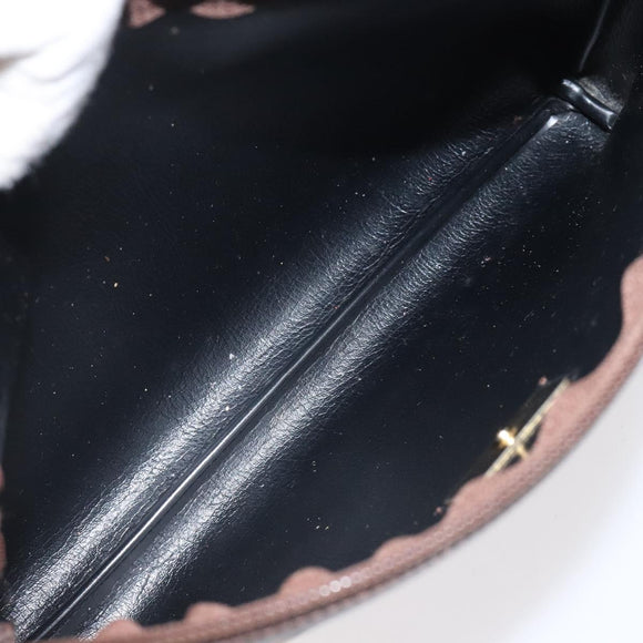 Burberrys Nova Check Pouch Canvas Beige Auth 124252