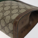 GUCCI GG Supreme Web Sherry Line Clutch Bag PVC Beige 41 014 2125 28 Auth 124275-15