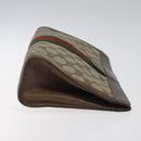 GUCCI GG Supreme Web Sherry Line Clutch Bag PVC Beige 41 014 2125 28 Auth 124275-3