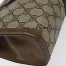 GUCCI GG Supreme Web Sherry Line Clutch Bag PVC Beige 41 014 2125 28 Auth 124275-14