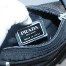 PRADA Shoulder Bag Nylon Black Silver Auth 124290-19