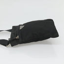PRADA Shoulder Bag Nylon Black Silver Auth 124290-4
