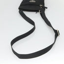 PRADA Shoulder Bag Nylon Black Silver Auth 124290-7